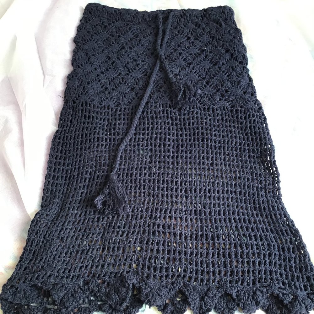 Crochet Navy blue skirt